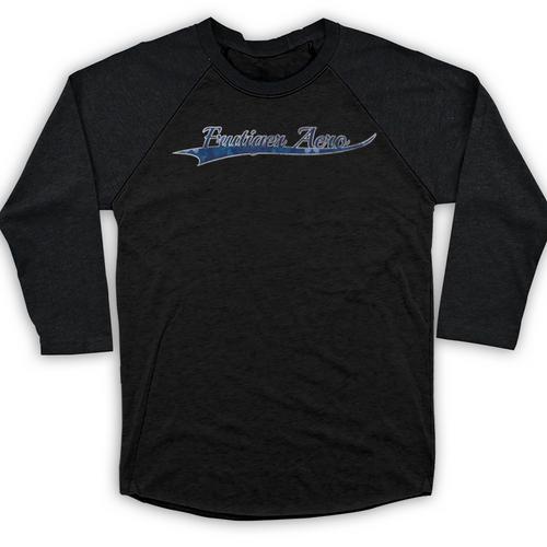 Frutiger Aero Aesthetic Digital Art Vintage Varsity Baseball Raglan Shirt - Figerry