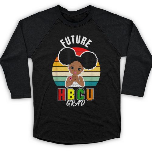 Future HBCU Grad Graduate Afro Girl College Graduation Baseball Raglan Shirt - Best Gift Smart