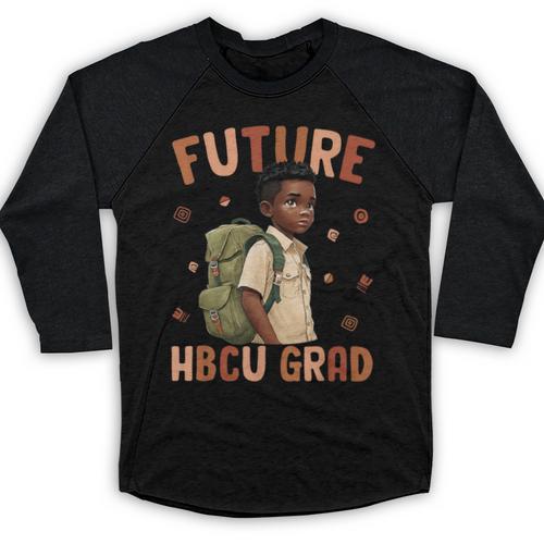 Future HBCU Grad History Month Graduation Boys Kids Baseball Raglan Shirt - Best Gift Smart