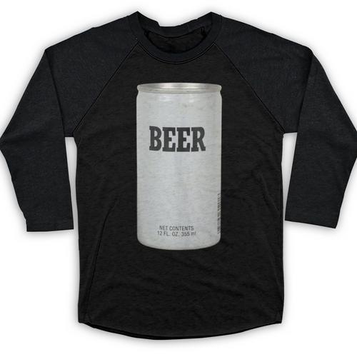 Generic Beer 1980s 80s Nostalgia Baseball Raglan Shirt - Figerry