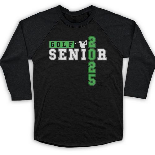 Golf Senior Night Golf Senior 2025 Graduation 33 Baseball Raglan Shirt - Best Gift Smart