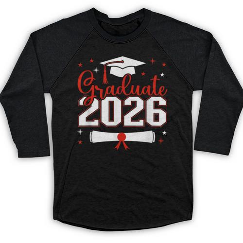 Graduate 2026 For Class Of 2026 Graduation Baseball Raglan Shirt - Best Gift Smart