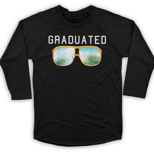 Graduated Graduation Tropical Sunglasses Baseball Raglan Shirt - Best Gift Smart