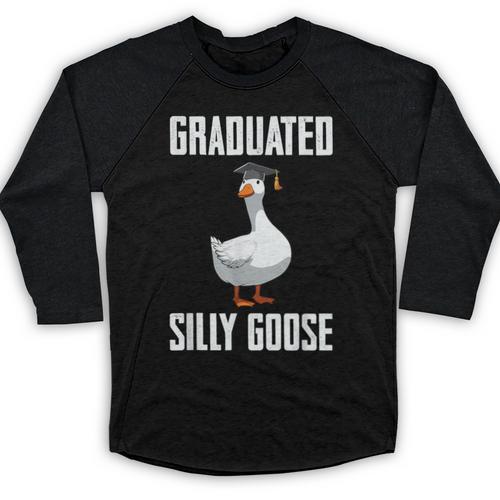 Graduated Silly Goose Student Graduation 2026 Grad Baseball Raglan Shirt - Best Gift Smart