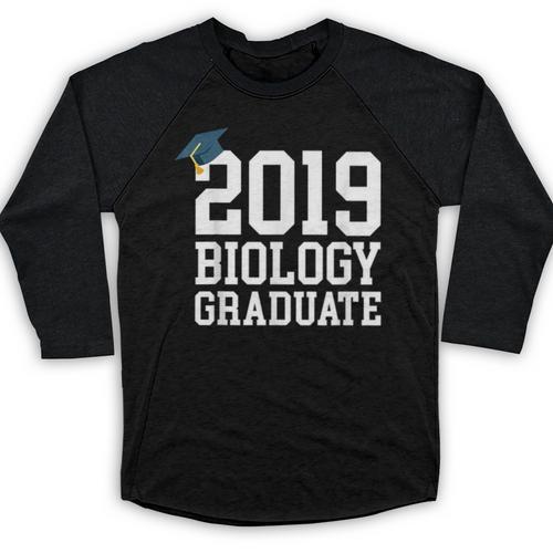 Graduation 2019 Biology Tshirt For Science Graduate Baseball Raglan Shirt - Best Gift Smart