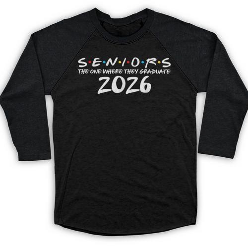 Graduation Announcements 2026 Retro Class Of 2026 Senior Baseball Raglan Shirt - Best Gift Smart