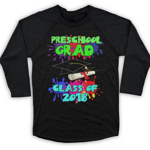 Graduation Class 2018 Cap Gown Shirt Preschool Graduate Baseball Raglan Shirt - Best Gift Smart