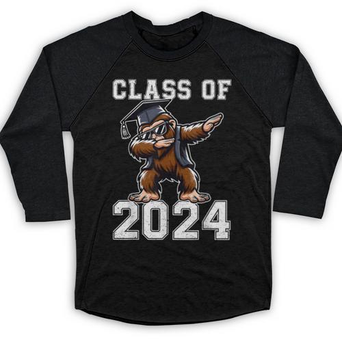 Graduation Class Of 2024 Bigfoot Graduated Seniors 2024 Baseball Raglan Shirt - Best Gift Smart
