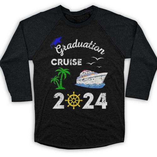 Graduation Cruise 2024 Ship Boat Vacation Summer Vacation Men Women Kids Baseball Raglan Shirt - Best Gift Smart