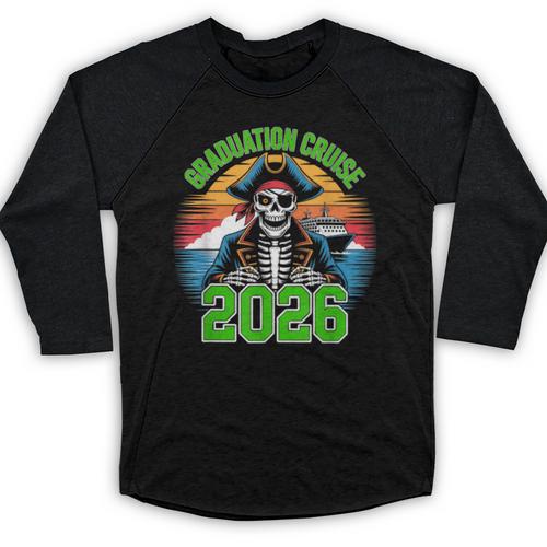 Graduation Cruise 2026 Group Pirate Matching Voyage Baseball Raglan Shirt - Best Gift Smart