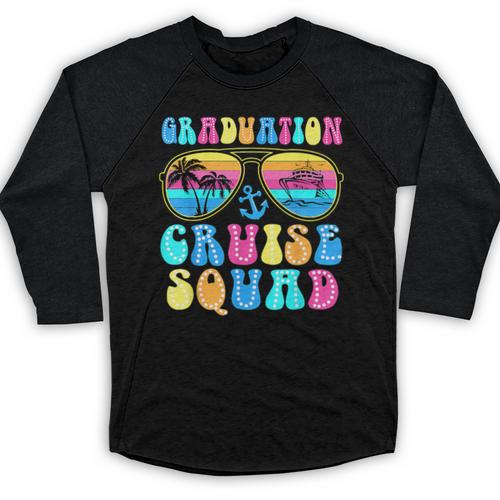 Graduation Cruise Squad Class Of 2025 Vacation Family Grad Baseball Raglan Shirt - Best Gift Smart