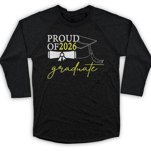Graduation Decorations 2026 Proud Of 2026 Graduate Occaion Baseball Raglan Shirt - Best Gift Smart