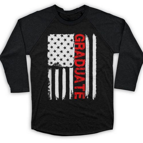 Graduation High School College Flag Graduate T Shirt 2018 Baseball Raglan Shirt - Best Gift Smart