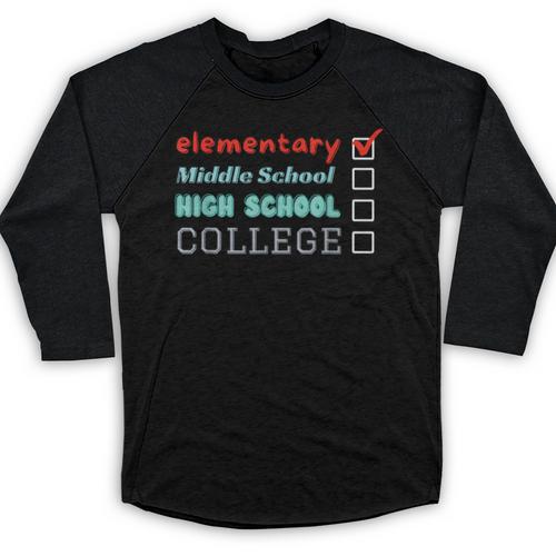 Graduation Promotion Elementary School To Junior High Baseball Raglan Shirt - Best Gift Smart