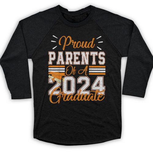 Graduation Proud Parents Of a 2024 Graduate For Mom And Dad Baseball Raglan Shirt - Best Gift Smart