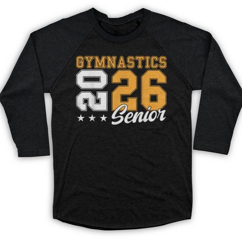 Gymnastics Senior Night Gymnastics Senior 2026 Graduation 17 Baseball Raglan Shirt - Best Gift Smart