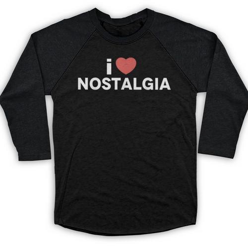 I Heart Love Nostalgia Baseball Raglan Shirt - Figerry