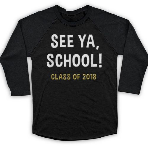 High School Graduation Class Of 2018 Shirt Baseball Raglan Shirt - Best Gift Smart