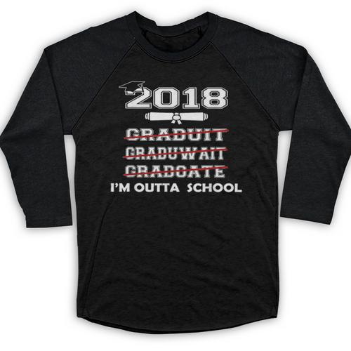 High School Graduation T Shirt College Graduation Baseball Raglan Shirt - Best Gift Smart