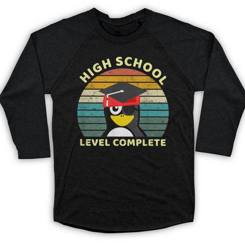 High School Level Complete Graduation Senior Students Baseball Raglan Shirt - Best Gift Smart
