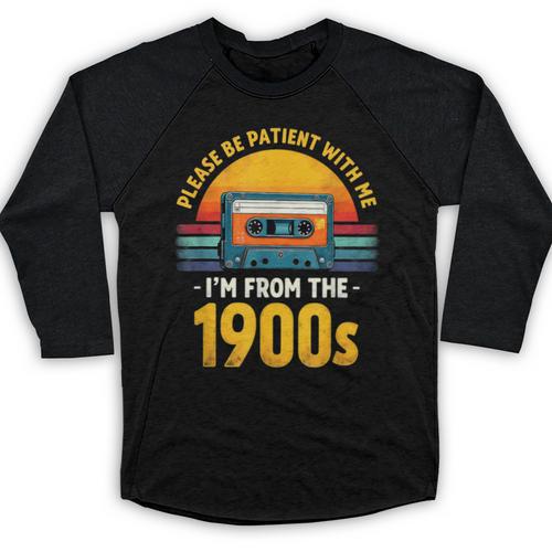 Humor Daddy I'm From The 1900s Baseball Raglan Shirt - Figerry