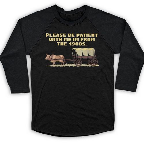 I'm From The 1900s Retro Wagon Baseball Raglan Shirt - Figerry