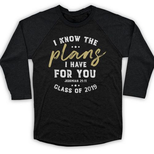 Jeremiah I Know Plans Graduation 2019 College Graduate Baseball Raglan Shirt - Best Gift Smart