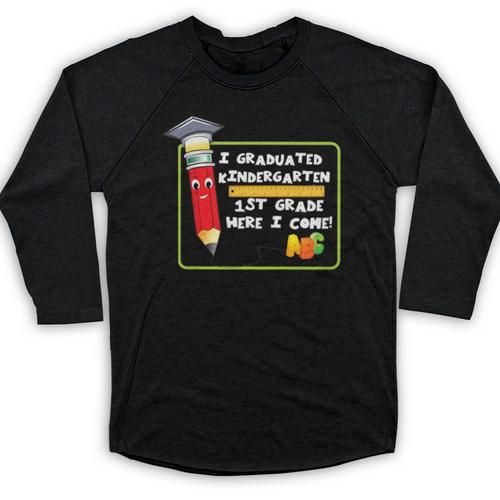 Kids Kindergarten Graduation Students Going To 1st Grade Baseball Raglan Shirt - Best Gift Smart