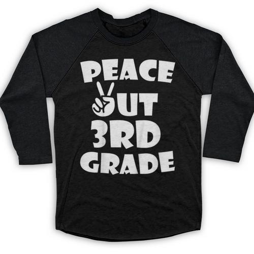 Kids Kids Peace Out 3Rd Grade For Graduation Baseball Raglan Shirt - Best Gift Smart