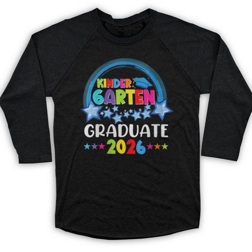 Kindergarten Graduation 2026 Pre-k Graduate Kids Boys Girls Baseball Raglan Shirt - Best Gift Smart