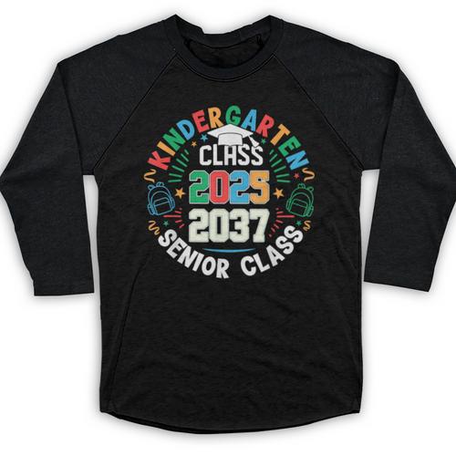 Kindergarten Graduation Class Of 2025 Senior 2037 Class Baseball Raglan Shirt - Best Gift Smart
