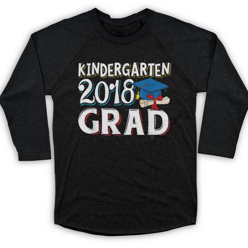 Kindergarten Graduation Shirt Boys Girls Graduate Baseball Raglan Shirt - Best Gift Smart