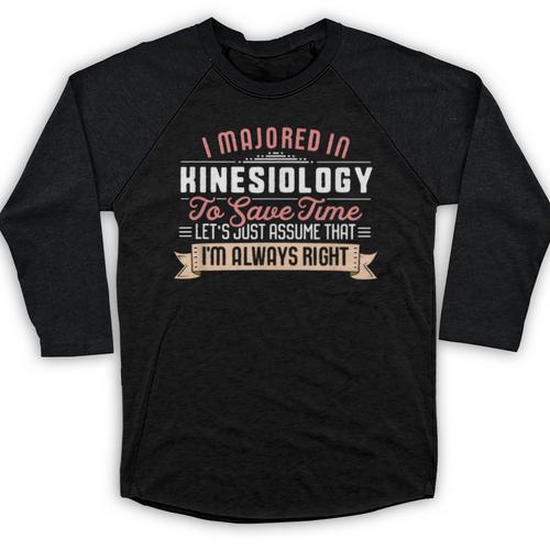 Kinesiology Major Student Shirt Graduation Baseball Raglan Shirt - Best Gift Smart