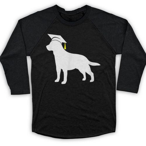 Labrador Retriever Graduation Dog Graduate For Men Women Kids Baseball Raglan Shirt - Best Gift Smart