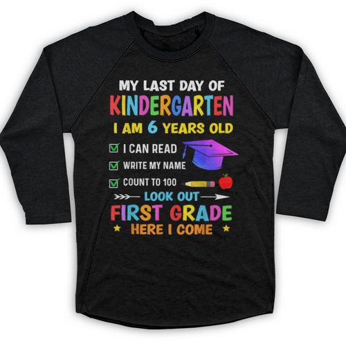 Last Days Of Kindergarten Graduation 2025 Graduate Boys Girl Baseball Raglan Shirt - Best Gift Smart