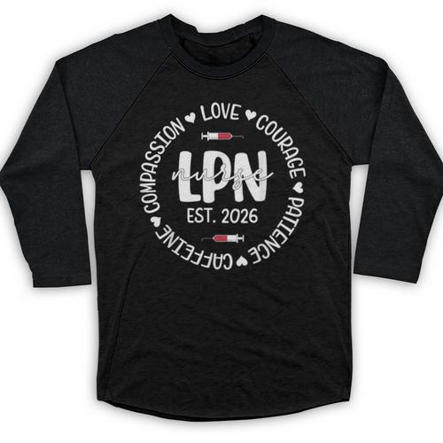 Licensed Practical Nurse Est 2026 LPN LVN Nursing Graduation Baseball Raglan Shirt - Best Gift Smart