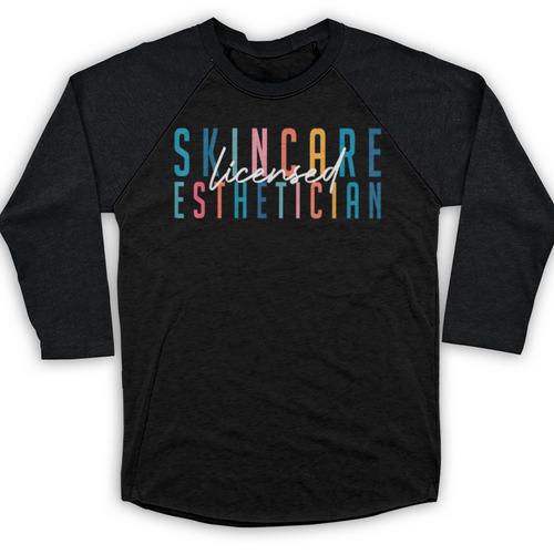Licensed Skin Esthetician Graduation Skin Esthetician Baseball Raglan Shirt - Best Gift Smart