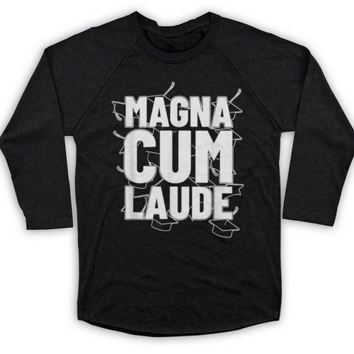 Magna Cum Laude Graduation Baseball Raglan Shirt - Best Gift Smart