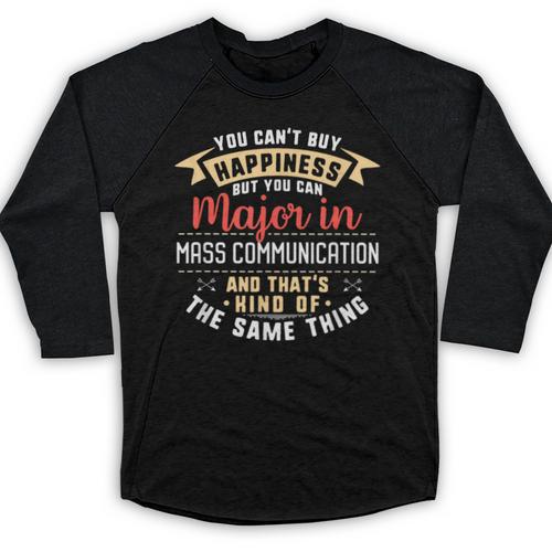 Mass Communication Major Student Shirt Graduation Baseball Raglan Shirt - Best Gift Smart