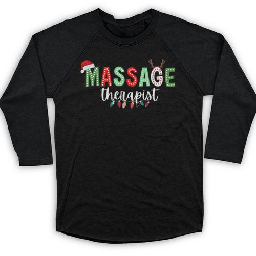 Massage Therapist Therapy LMT Masseuse Graduation Christmas Baseball Raglan Shirt - Best Gift Smart