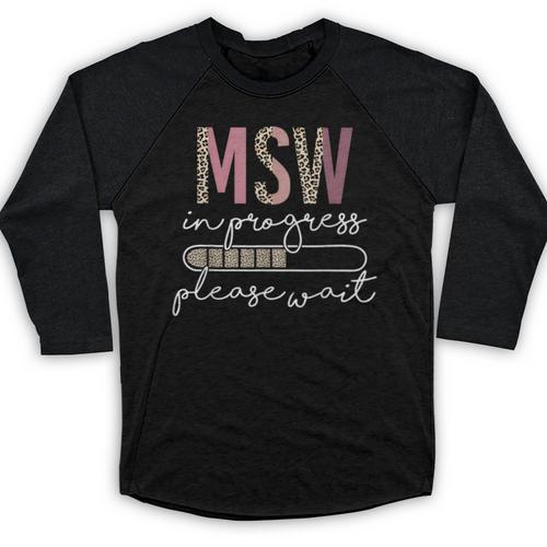Master Social Worker MSW Graduation Social Work Student Baseball Raglan Shirt - Best Gift Smart