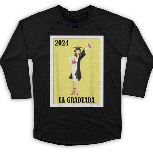 Mexican For Graduation La Graduada 2024 Baseball Raglan Shirt - Best Gift Smart