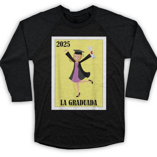 Mexican For Graduation La Graduada 2025 Baseball Raglan Shirt - Best Gift Smart