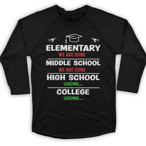 Middle School Graduation We Are Done Class Of 2023 8th Grade Baseball Raglan Shirt - Best Gift Smart