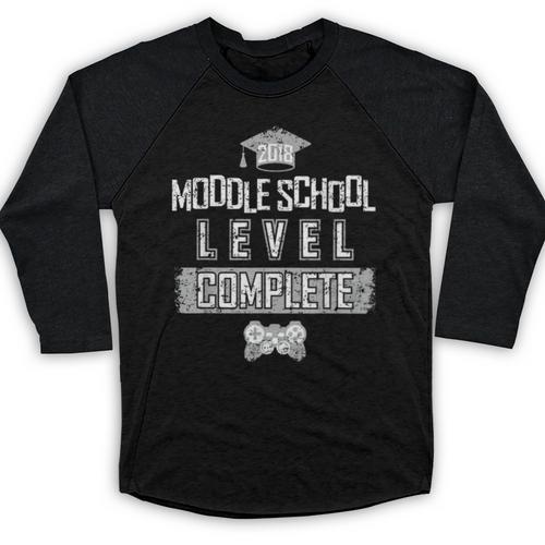 Middle School Graduation Tee Video Gaming Graduate Shirts Baseball Raglan Shirt - Best Gift Smart