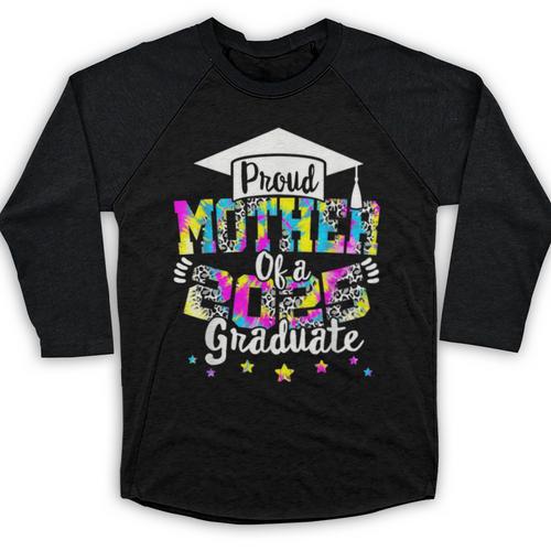 Mother Of a 2025 Graduate Tie Dye Class Senior Graduation 25 Baseball Raglan Shirt - Best Gift Smart