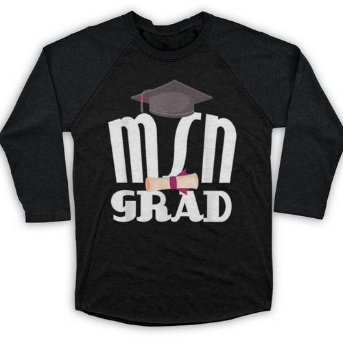 MSN Masters Graduation Men Women Son Daughter Baseball Raglan Shirt - Best Gift Smart