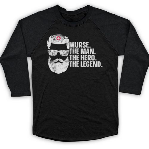 Murse Male Nurse Student Man Nurses Murse RN Graduation Week Baseball Raglan Shirt - Best Gift Smart