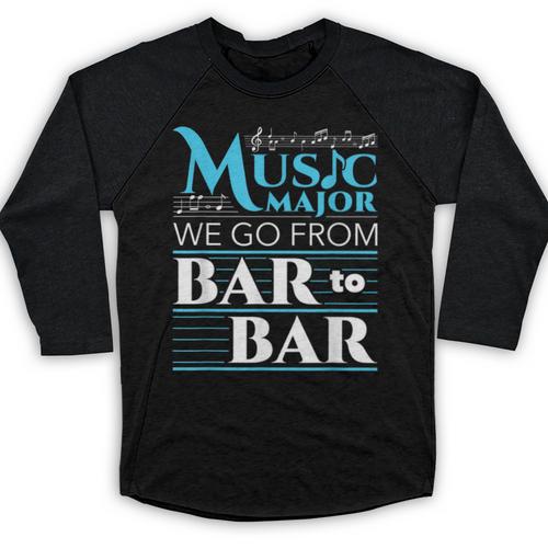 Music Major Student Pun Graduation Baseball Raglan Shirt - Best Gift Smart