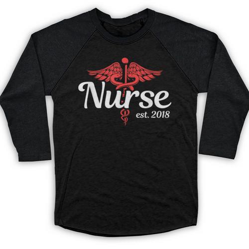 New Nurse 2018 Nurse Nursing School Graduation Shirt Baseball Raglan Shirt - Best Gift Smart